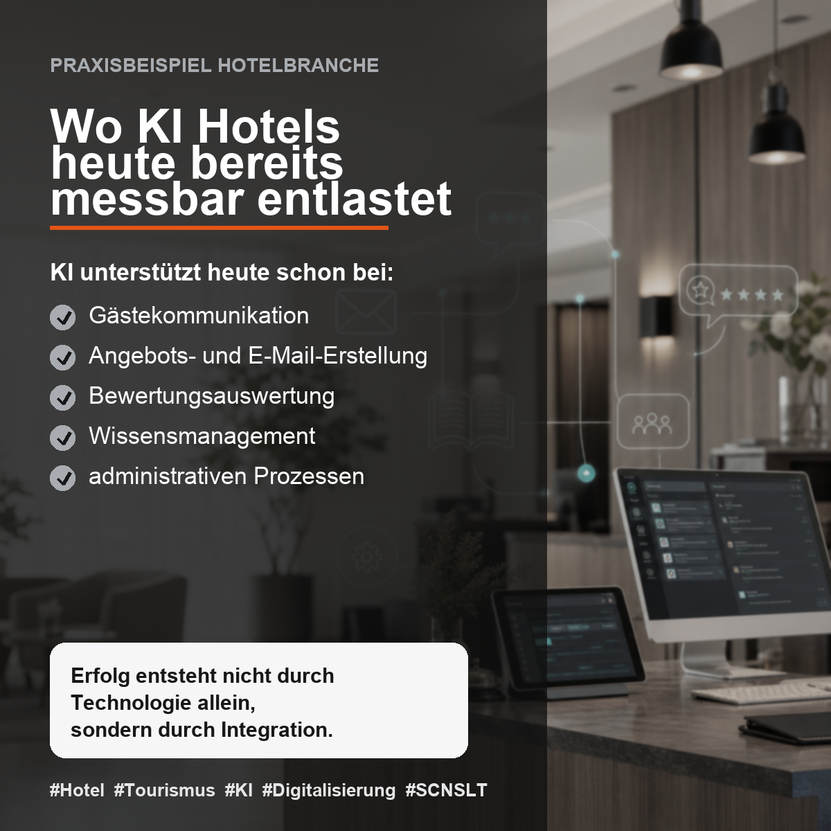 Praxisbeispiel Hotelbranche: Wo KI Hotels heute bereits messbar entlastet